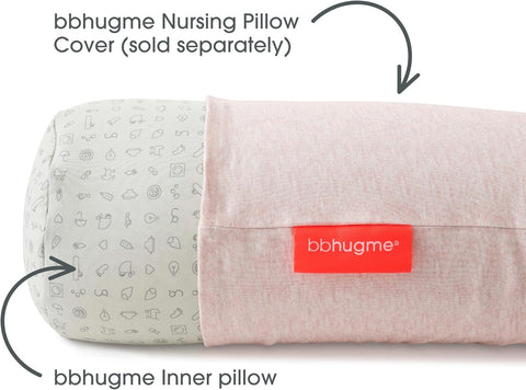 BBHUGME Organic Nursing Pillow Cover Pink Melange