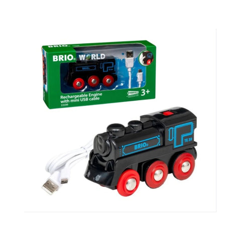 BRIO - Rechargeable Black Steam Engine - Age 3+