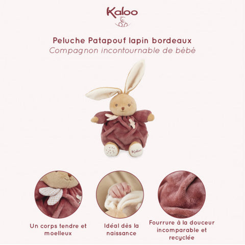 CHUBBY RABBIT BURGUNDY 17CM
