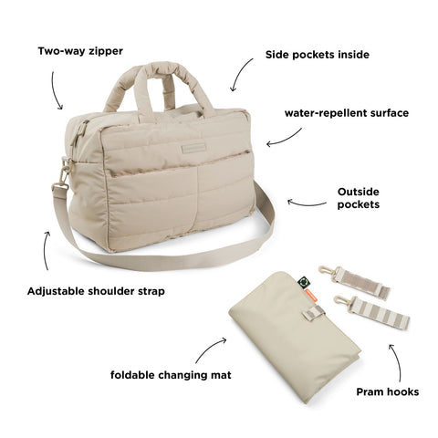 Quilted Changing Bag Sand