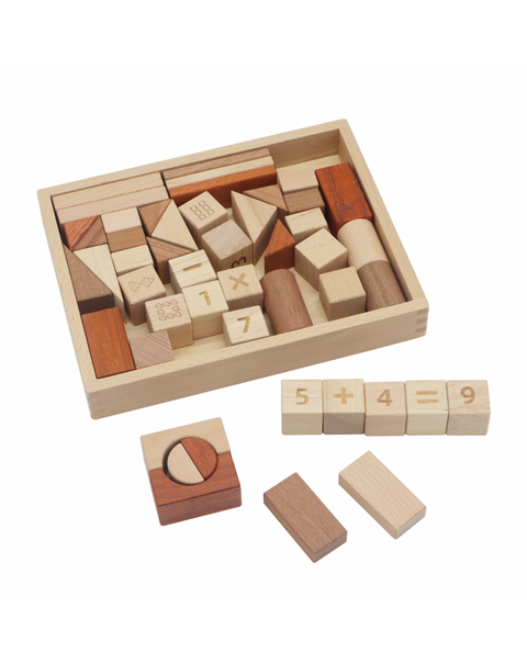 48 WOODEN BLOCKS / Wooden Pieces For Building 