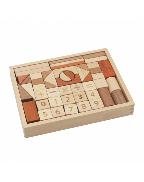 48 WOODEN BLOCKS / Wooden Pieces For Building 