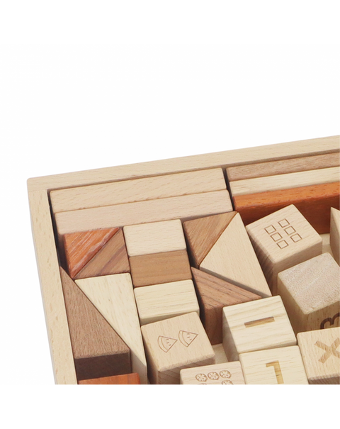 48 WOODEN BLOCKS / Wooden Pieces For Building 