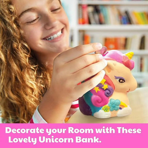 4M KidzMaker/Paint Your Own Mini Glitter Unicorn Bank