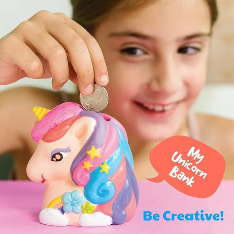4M KidzMaker/Paint Your Own Mini Glitter Unicorn Bank