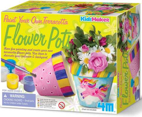 4M KidzMaker/Paint Your Own Terracotta Flower Pots