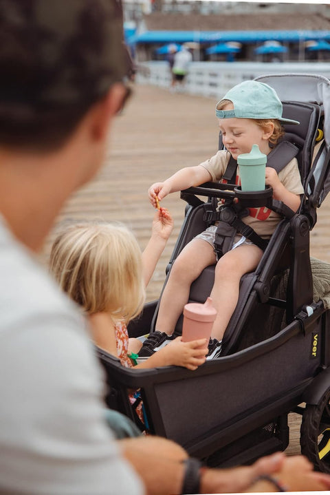 Veer Switchback Drink & Snack Tray | Attaches to Switchback Bumper Bar | Child Snack Tray with Cup Holder | Easy-Clean Food Tray for On-the-Go Adventures