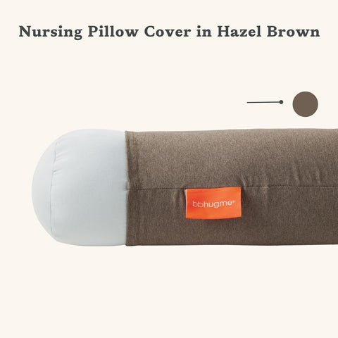 BBHUGME Organic Nursing Pillow Cover Hazel Brown