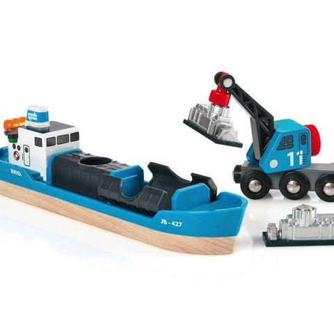 BRIO World Freight Ship & Crane