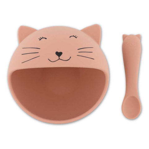 First Baby Silicone Meal Set - Mrs. Cat