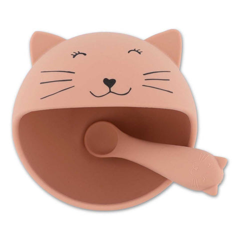 First Baby Silicone Meal Set - Mrs. Cat