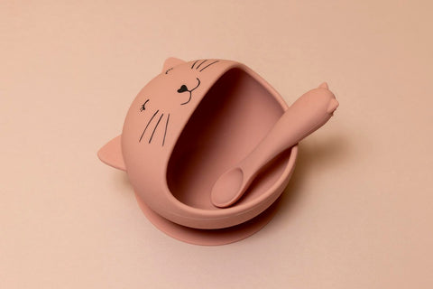 First Baby Silicone Meal Set - Mrs. Cat