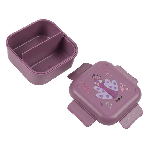 Trixie - School Lunch Set of 3 - Leakproof Lunch Box With Clips + Leakproof Snack Box + 500ml Tritan Bottle - Mrs. Peacock