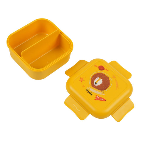 Trixie - School Lunch Set of 3 - Leakproof Lunch Box With Clips + Leakproof Snack Box + 500ml Tritan Bottle - Mr. Lion