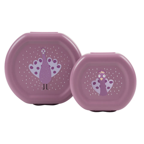 Snack Box With Clip - Set of 2 - Mrs. Peacock