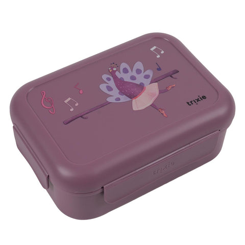 Trixie - School Starter Set - Backpack Regular 12-Inch/7.5L + Leakproof Lunch Box With Clips - Mrs. Peacock