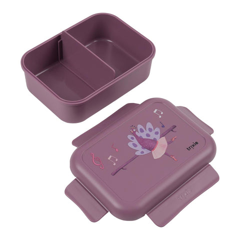 Trixie - School Lunch Set of 3 - Leakproof Lunch Box With Clips + Leakproof Snack Box + 500ml Tritan Bottle - Mrs. Peacock