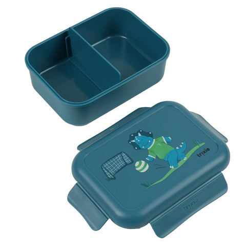 Trixie - School Lunch Set of 3 - Leakproof Lunch Box With Clips + Leakproof Snack Box + 500ml Tritan Bottle - Mr. Triceraptops