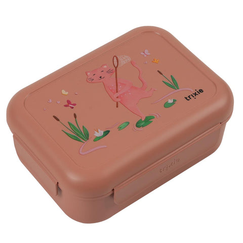Trixie - School Lunch Set of 3 - Leakproof Lunch Box With Clips + Leakproof Snack Box + 500ml Tritan Bottle - Mrs. Cat