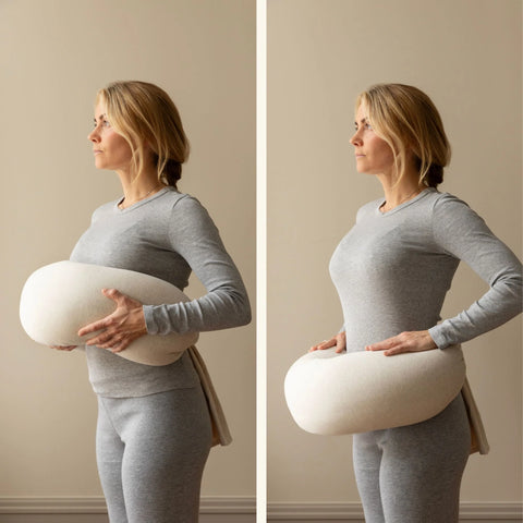 BBHUGME Adjustable Nursing Pillow - Soft White / Vanilla