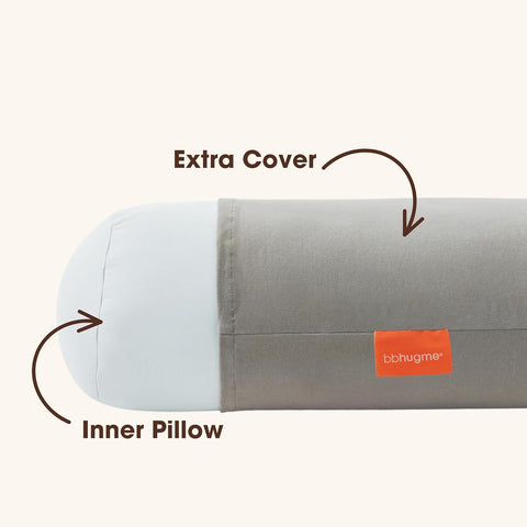 BBHUGME Organic Pregnancy Pillow cover STONE