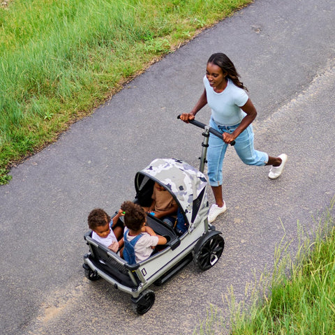 Veer All-Terrain Cruiser XL | Premium Off-Road Wagon Stroller for Babies, Toddlers & Kids | Push, Pull & Push-Along Steering | Lightweight, Collapsible | 4 Seater