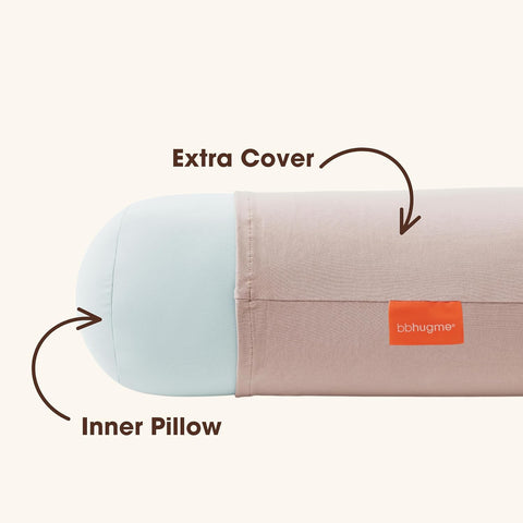 BBHUGME Organic Pregnancy Pillow cover DUSTY PINK