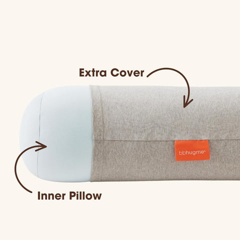 BBHUGME Organic Pregnancy Pillow cover SEASHELL BEIGE
