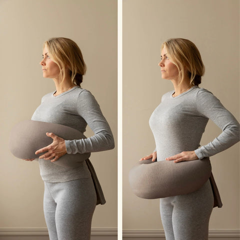 BBHUGME Adjustable Nursing Pillow - Hazel Brown / Stone