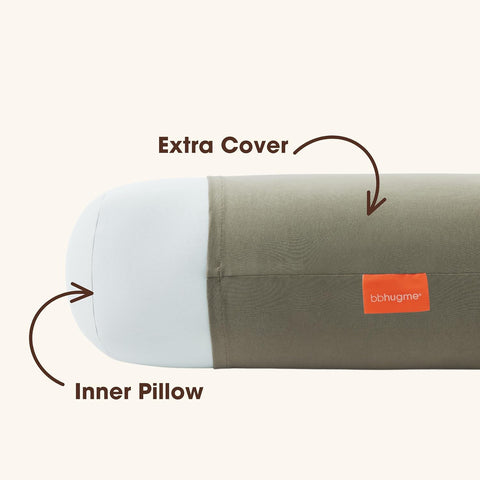 BBHUGME Organic Pregnancy Pillow cover DUSTY OLIVE
