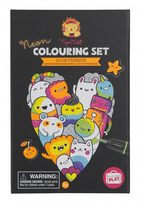 Neon Colouring Set - Glow Friends