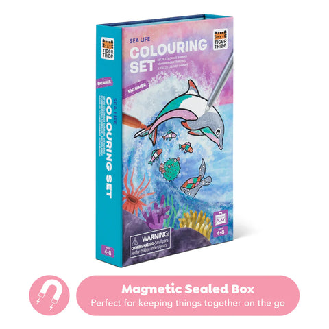 SHIMMER COLOURING SET - SEA LIFE