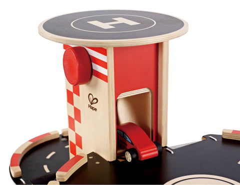 Hape - Park & Go Garage - Wooden Parking Garage 4pcs
