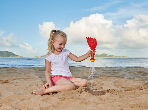 Hape - Rain Shovel Sand & Beach Toy - Red