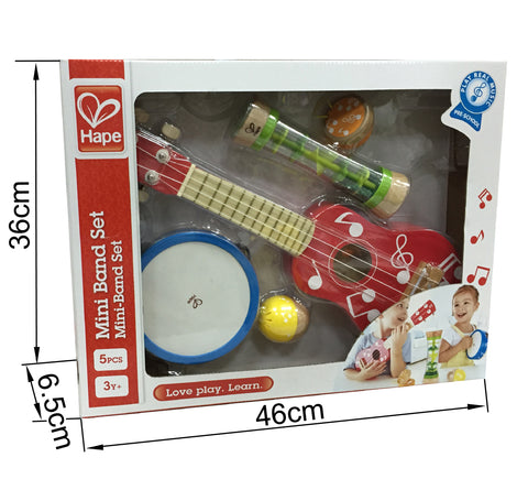 Hape Mini Band Instrument Wooden Set 5pcs