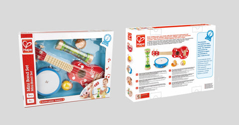 Hape Mini Band Instrument Wooden Set 5pcs