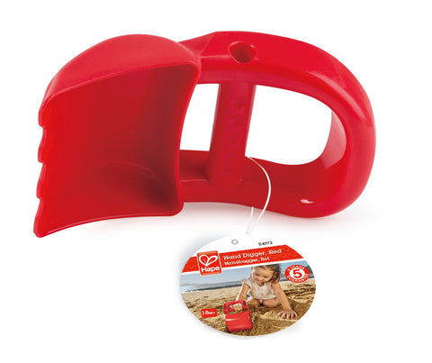 Hape - Hand Digger  Sand & Beach Toy - Red