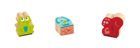 Hape Animal Print Ink Stamp Set, 3Y+, Multicolor