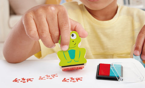 Hape Animal Print Ink Stamp Set, 3Y+, Multicolor