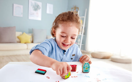 Hape Animal Print Ink Stamp Set, 3Y+, Multicolor