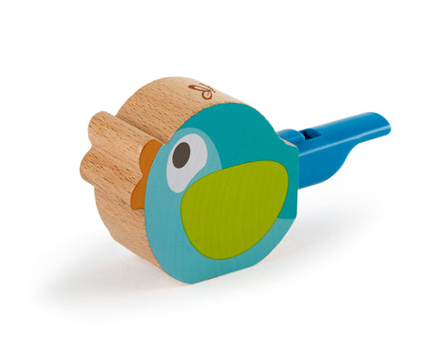Hape Turquoise Wooden Bird Call Musical Whistle