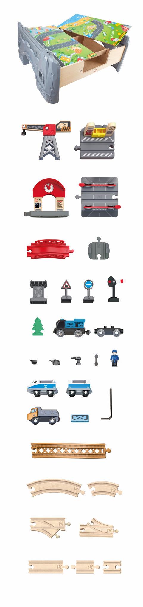 City Train Bucket Railway Set - 48 Pieces