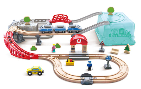 City Train Bucket Railway Set - 48 Pieces