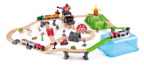 Hape Countryside Train Bucket Railway Set - 41 Pieces
