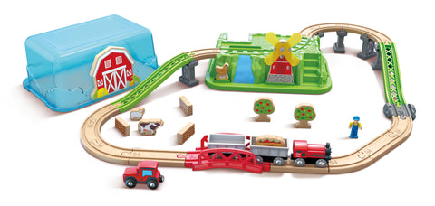 Hape Countryside Train Bucket Railway Set - 41 Pieces