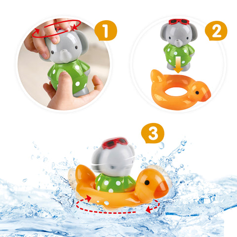 Hape Spin Splash N Swim Elephant Bath Toy