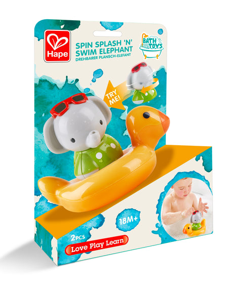 Hape Spin Splash N Swim Elephant Bath Toy