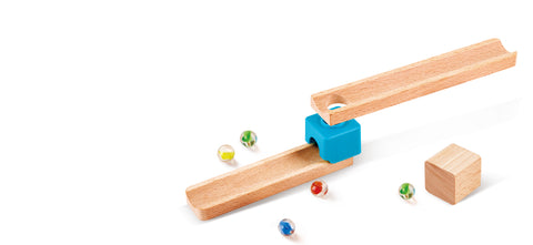 Hape Tricks N Twists Marble Wooden rack 129Pcs