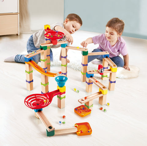 Hape Tricks N Twists Marble Wooden rack 129Pcs