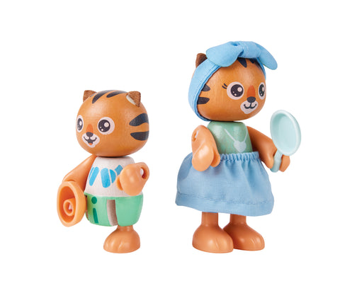 Tigers’ Jungle House Two-Level Wooden Dollhouse Play Set